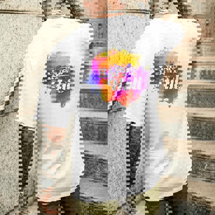 Colormear Happy Holi メンズTシャツ バックプリント 彼への贈り物