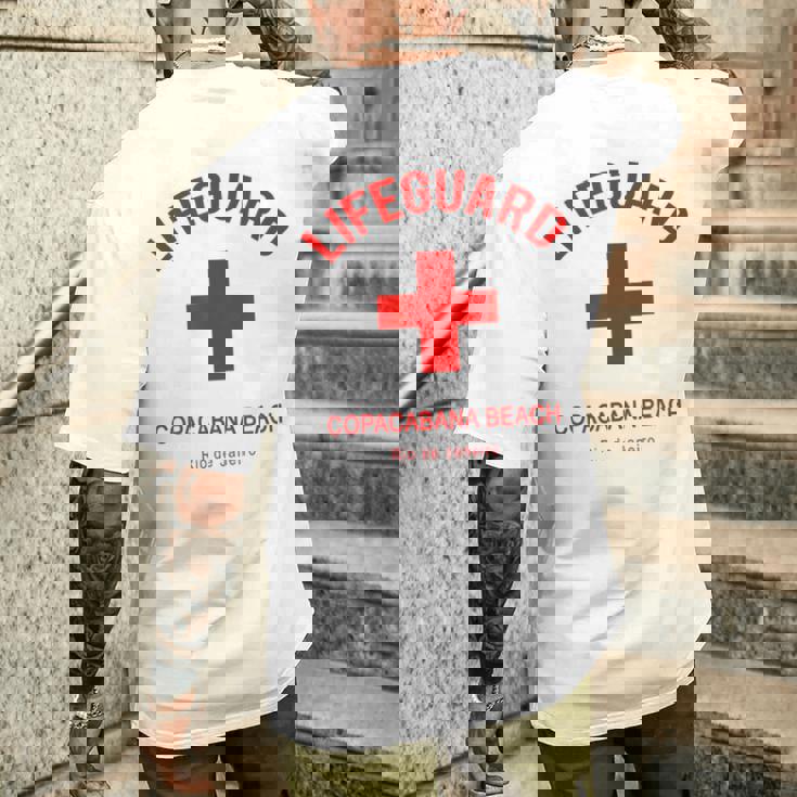 Copacabana ビーチライフガード メンズTシャツ バックプリント 彼への贈り物