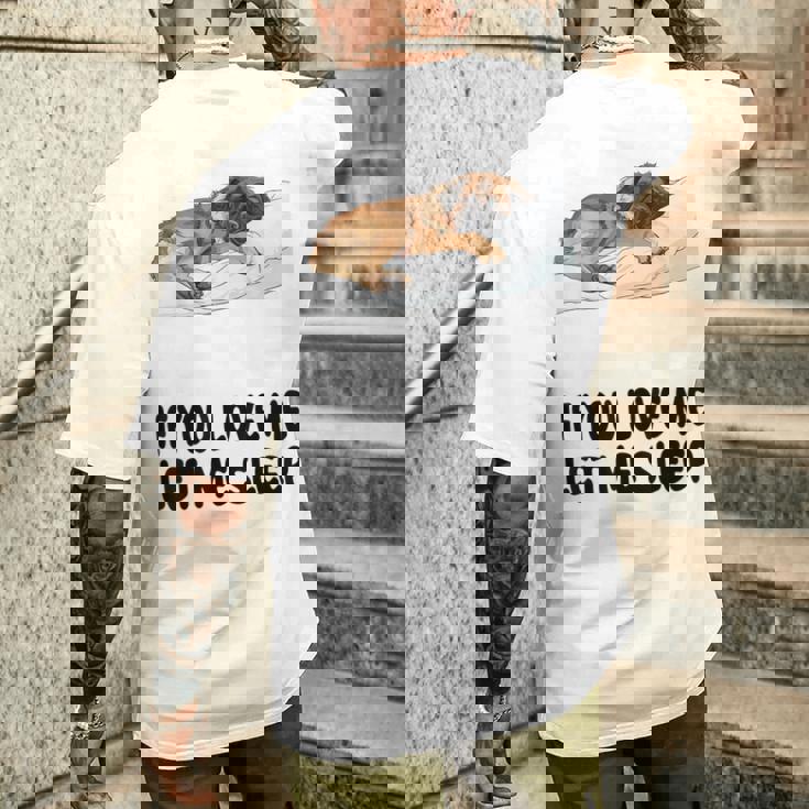 Cute Leonberger If You Love Me Let Meleep パジャマ メンズTシャツ バックプリント 彼への贈り物