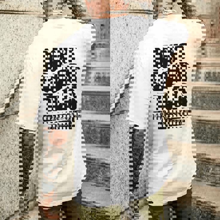 Don't Count Tiles タイルゲーム 麻雀選手 フォールド引退 メンズTシャツ バックプリント 彼への贈り物