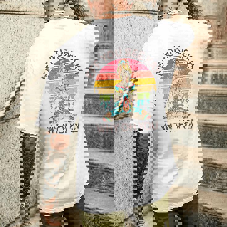 Eff Youee Kay Why Oh You レトロ サンセット タトゥーガール ヨガ メンズTシャツ バックプリント 彼への贈り物