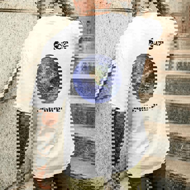 Esa 欧州宇宙機関 地球 46 億年 メンズTシャツ バックプリント 彼への贈り物