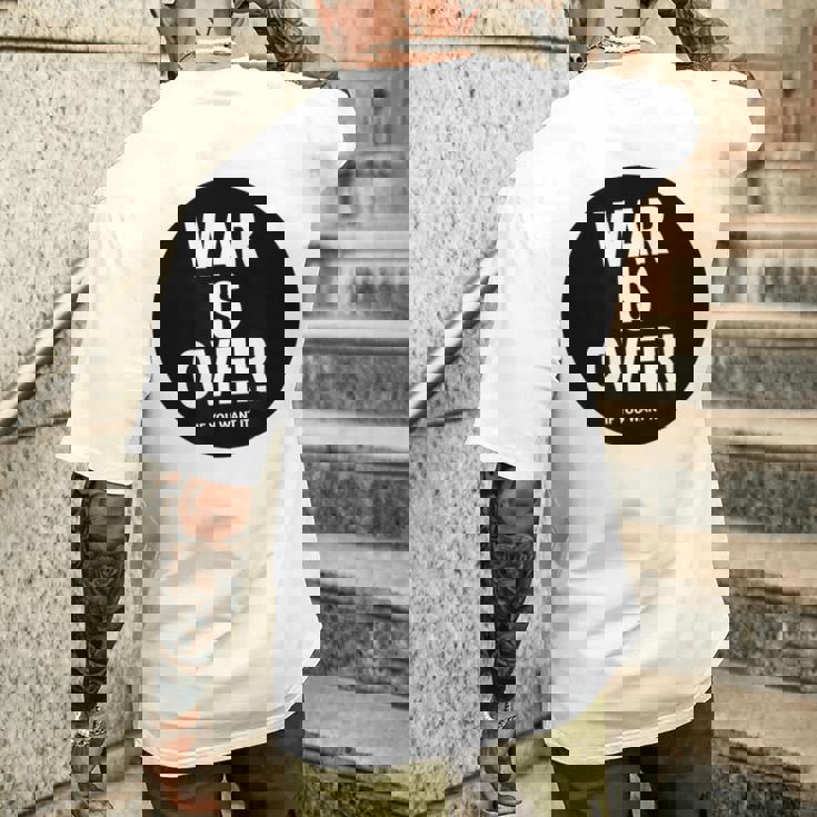 Exclusive War Is Over If You Want It 限定版 メンズTシャツ バックプリント 彼への贈り物