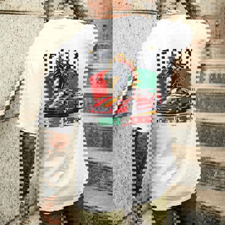 F40 イタリア スー 黒馬 メンズTシャツ バックプリント 彼への贈り物