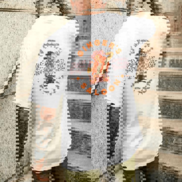 Gingersaloon ヴィンテージ ウイスキー レッドヘッド ダイブバー アーティストギフト メンズTシャツ バックプリント 彼への贈り物