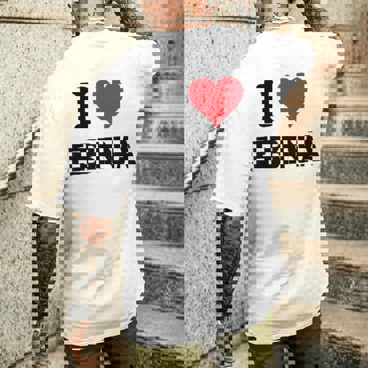 I Heart 海老名 日本ラブ日本土産 メンズTシャツ バックプリント 彼への贈り物