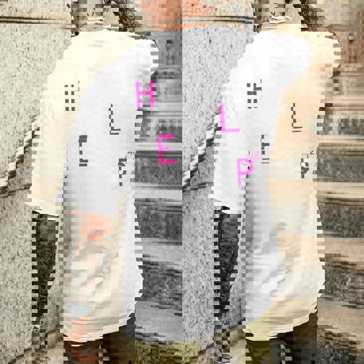 Help2 メンズTシャツ バックプリント 彼への贈り物