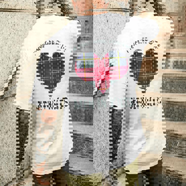 I'm Only Here For The In Kilts タータンチェック ハート メンズTシャツ バックプリント 彼への贈り物