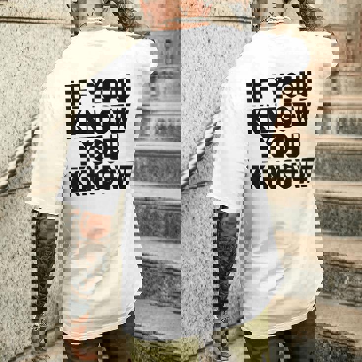 If You Know You Know メンズTシャツ バックプリント 彼への贈り物