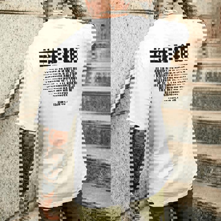 Isaiah 41 メンズTシャツ バックプリント 彼への贈り物