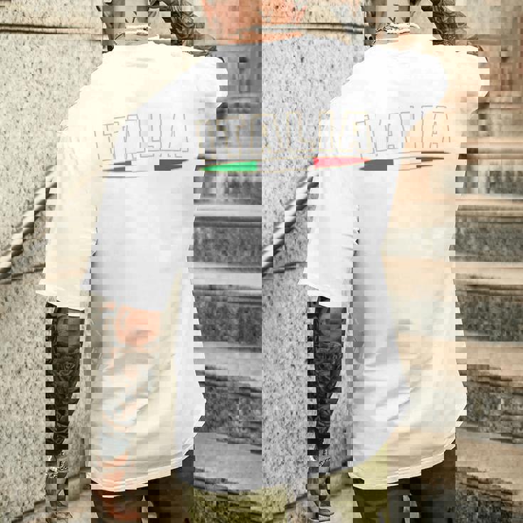 Italia イタリアサッカージャージ イタリア国旗ファン メンズTシャツ バックプリント 彼への贈り物