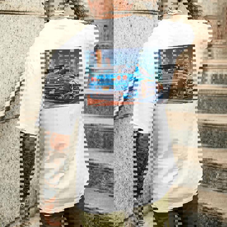 Jdmナイトドリフトレースカー東京スカイラインデザイン。 メンズTシャツ バックプリント 彼への贈り物