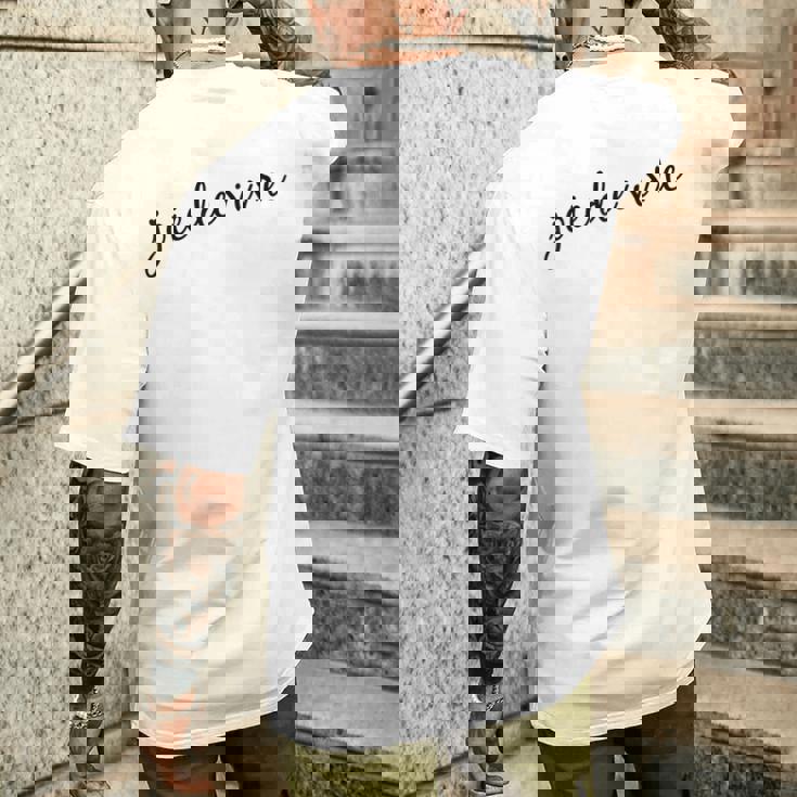 Joie Deivre フランス語の格言tシャツ メンズTシャツ バックプリント 彼への贈り物