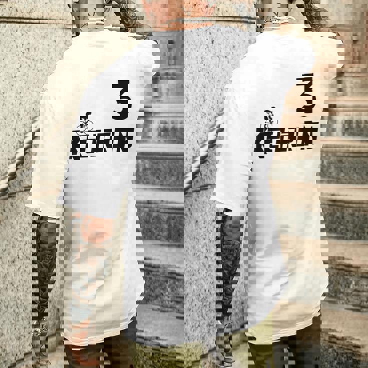 Keirin レッド ナンバー3 レッド ナンバー3 レーシング メンズTシャツ バックプリント 彼への贈り物