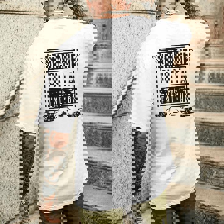 Kids Ice Hockey Player Straight Outta The Penalty Box Kids Men's Back Print T-Shirt Gifts for Him