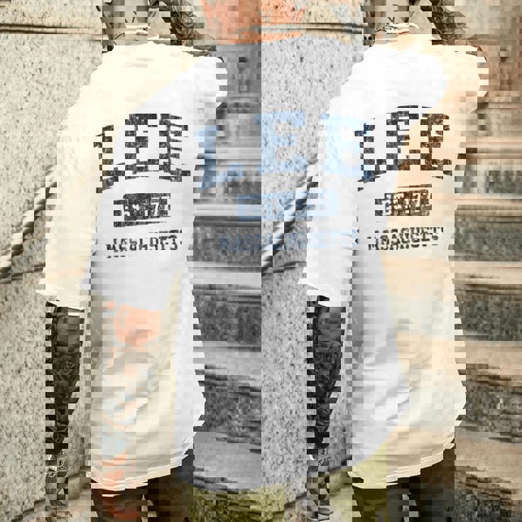 Lee Massachusetts Ma ビンテージスポーツデザイン ネイビー 長袖tシャツ メンズTシャツ バックプリント 彼への贈り物