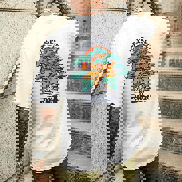 Life Is Better With Bonsai 屋内 盆栽 盆栽ポット 盆栽 メンズTシャツ バックプリント 彼への贈り物