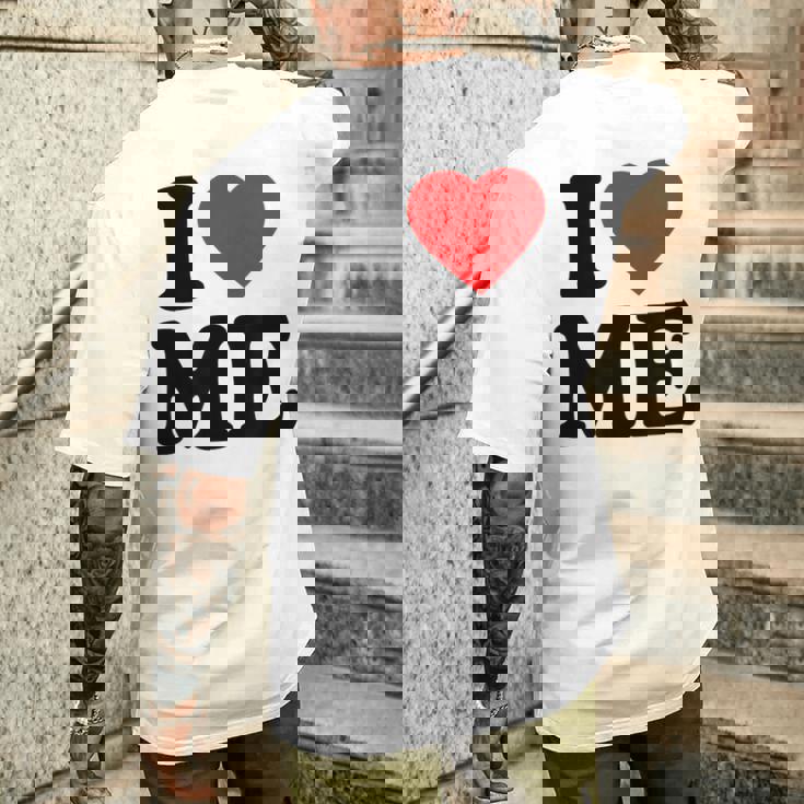 I Love Me · I Heart Me Y2k · 私は私を愛してます メンズTシャツ バックプリント 彼への贈り物