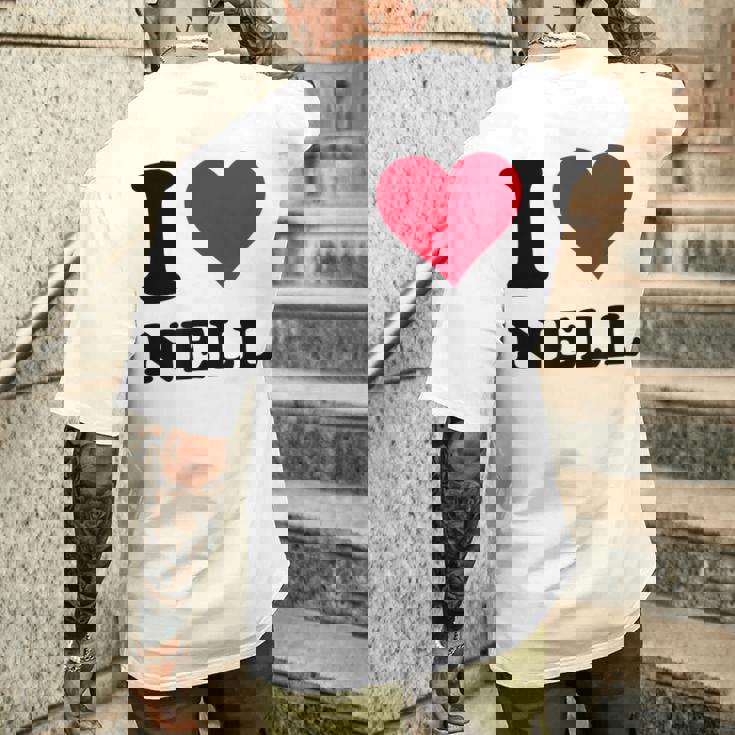 I Love Nell メンズTシャツ バックプリント 彼への贈り物