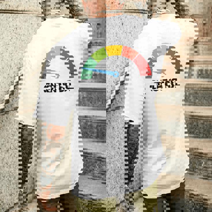 Low Cotisol Maxxing おもしろミーム ソーシャルメディア 自己改善 メンズTシャツ バックプリント 彼への贈り物