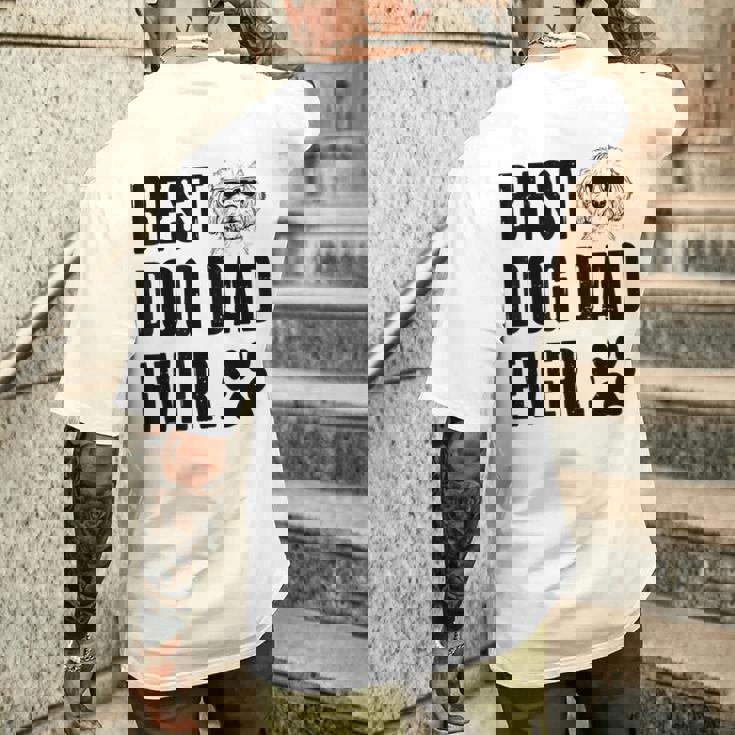 Maltese Papà Papà Miglior Cane Papà Mai Uomini T-shirt da uomo con stampa posteriore Regalos para él