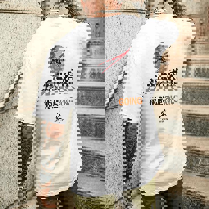 Nasaアルテミス計画 人類の進化 メンズTシャツ バックプリント 彼への贈り物