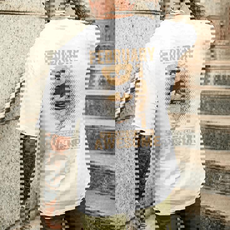 On Back 1971年2月 55歳の誕生日 55歳 テディベア メンズTシャツ バックプリント 彼への贈り物