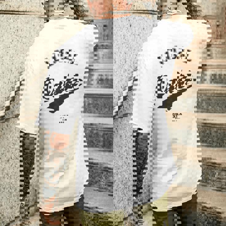 Osaka Local 大阪ローカル 故郷 メンズTシャツ バックプリント 彼への贈り物