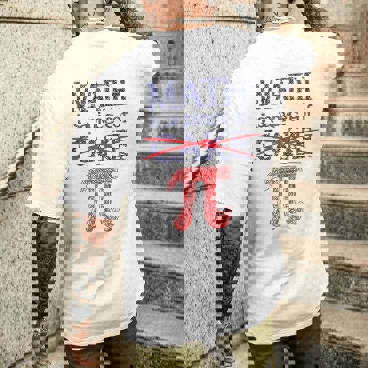 Pi Day Math Is A Piece Of Cake ファニーtシャツ 314用 メンズTシャツ バックプリント 彼への贈り物