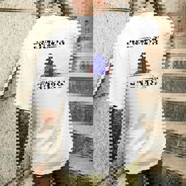 Powered Bytatistics ベルカーブ オタク ユーモア メンズTシャツ バックプリント 彼への贈り物