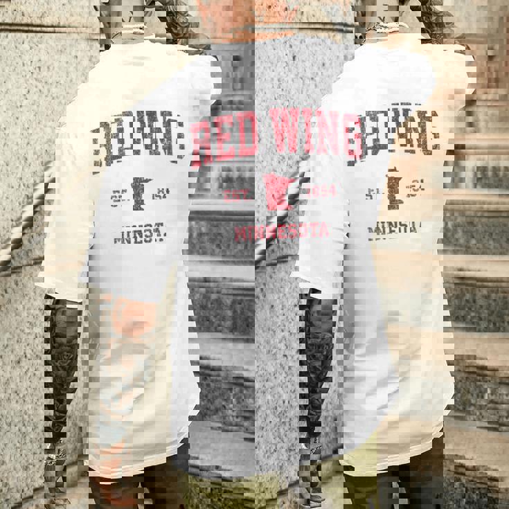 Red Wing ミネソタ Mn ビンテージ スポーツデザイン レッドプリント メンズTシャツ バックプリント 彼への贈り物