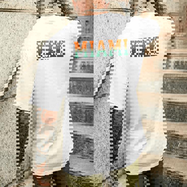 Retro Miamiintage Classic Miami メンズTシャツ バックプリント 彼への贈り物