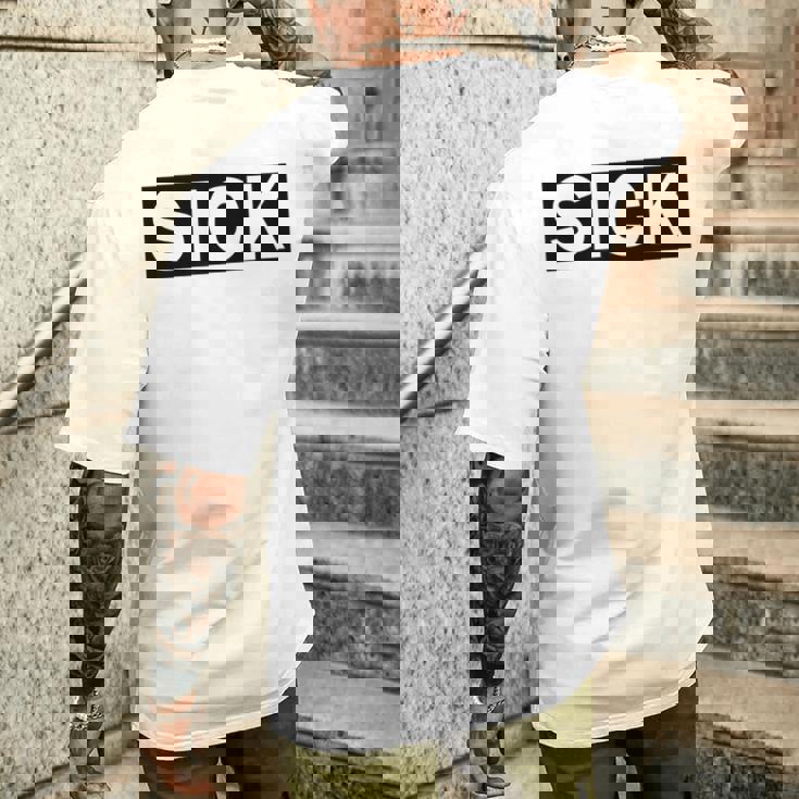 Sick Krank Krass Iickmodeick メンズTシャツ バックプリント 彼への贈り物
