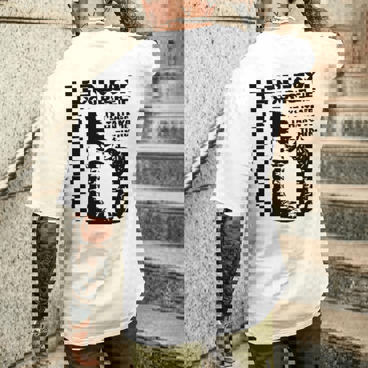 Skakaka Enjoy Yourself Its Later Than You Think 長袖tシャツ メンズTシャツ バックプリント 彼への贈り物