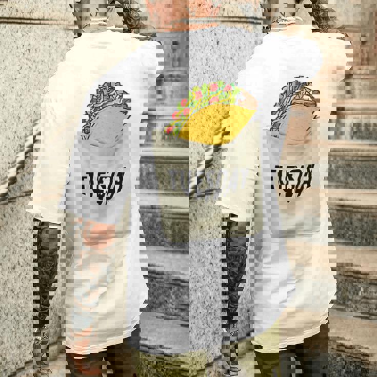 Trendy Taco Tuesday Pocket Food Humour メンズTシャツ バックプリント 彼への贈り物