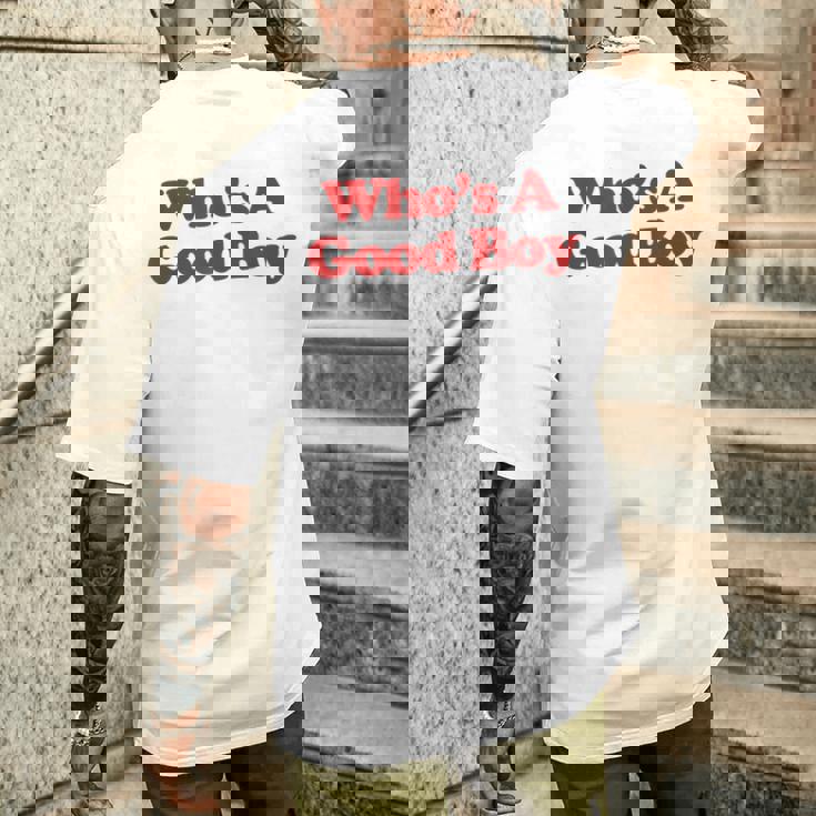 Who's A Good Boy Y2k Aesthetic Trendy メンズTシャツ バックプリント 彼への贈り物