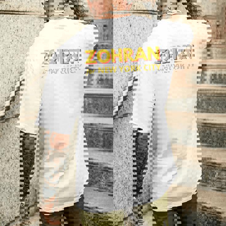 Zohran Mamdani ニューヨーク市長用 面白い クール トレンディ プログレッシブ メンズTシャツ バックプリント 彼への贈り物