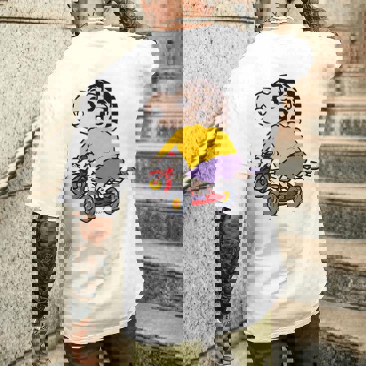 【まんが】クレヨンしんちゃん 三輪車しんちゃん メンズTシャツ バックプリント 彼への贈り物