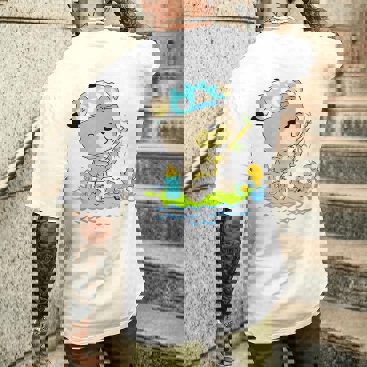 おむつ釣りのベビーベア メンズTシャツ バックプリント 彼への贈り物