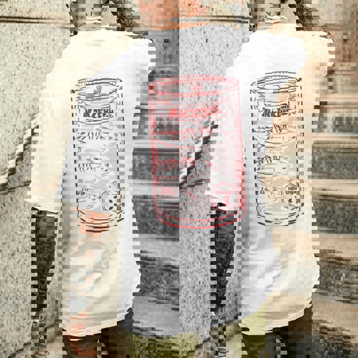 さば缶詰 メンズTシャツ バックプリント 彼への贈り物