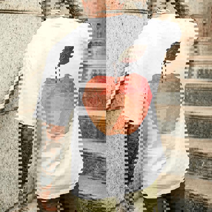 りんご フルーツ モチーフ アート りんご メンズTシャツ バックプリント 彼への贈り物