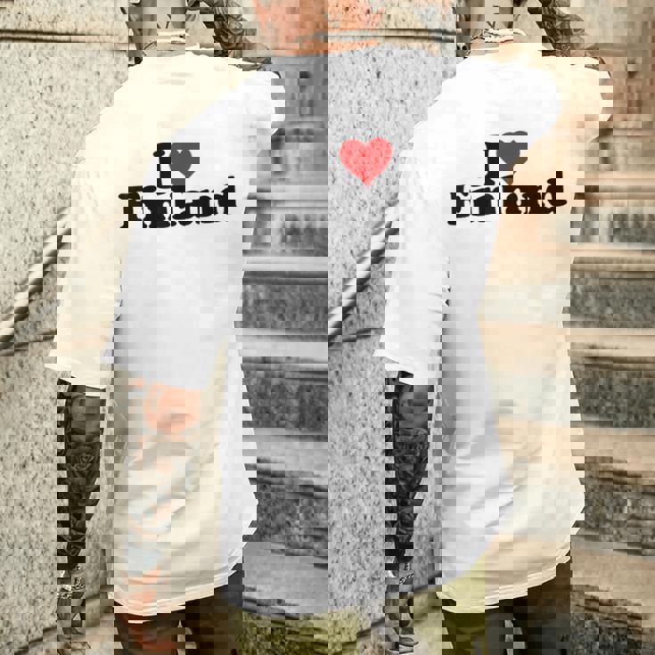 アイラブハートフィンランド メンズTシャツ バックプリント 彼への贈り物