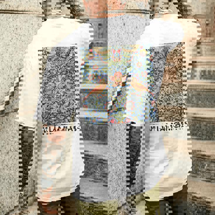 ウィリアム・モリス いちご泥棒 ポスター ビンテージ タペストリー William Morris メンズTシャツ バックプリント 彼への贈り物