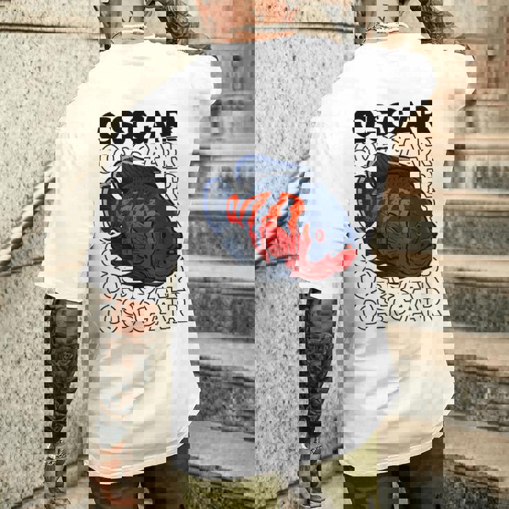 オスカーフィッシュ 80年代スタイル モンスターフィッシュキーパー 熱帯魚 メンズTシャツ バックプリント 彼への贈り物