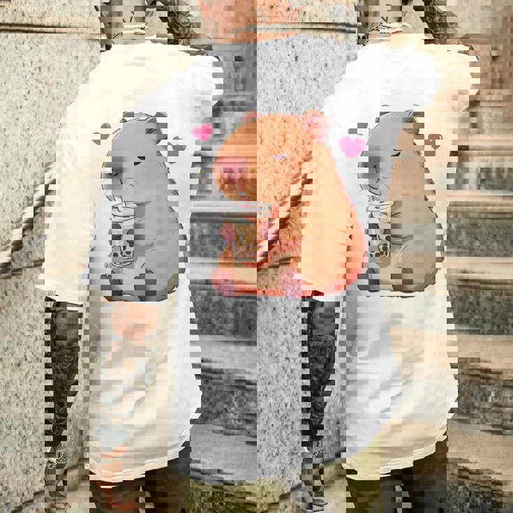 カピバラバブルティー メンズTシャツ バックプリント 彼への贈り物