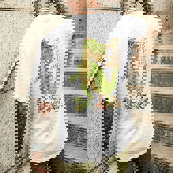 キッズ ギガントサウルス、最大の恐竜-カラフルで楽しいデザイン メンズTシャツ バックプリント 彼への贈り物