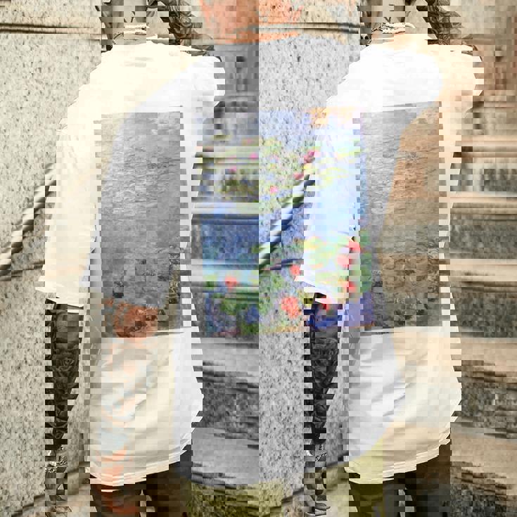 クロード・モネ 睡蓮 メンズTシャツ バックプリント 彼への贈り物