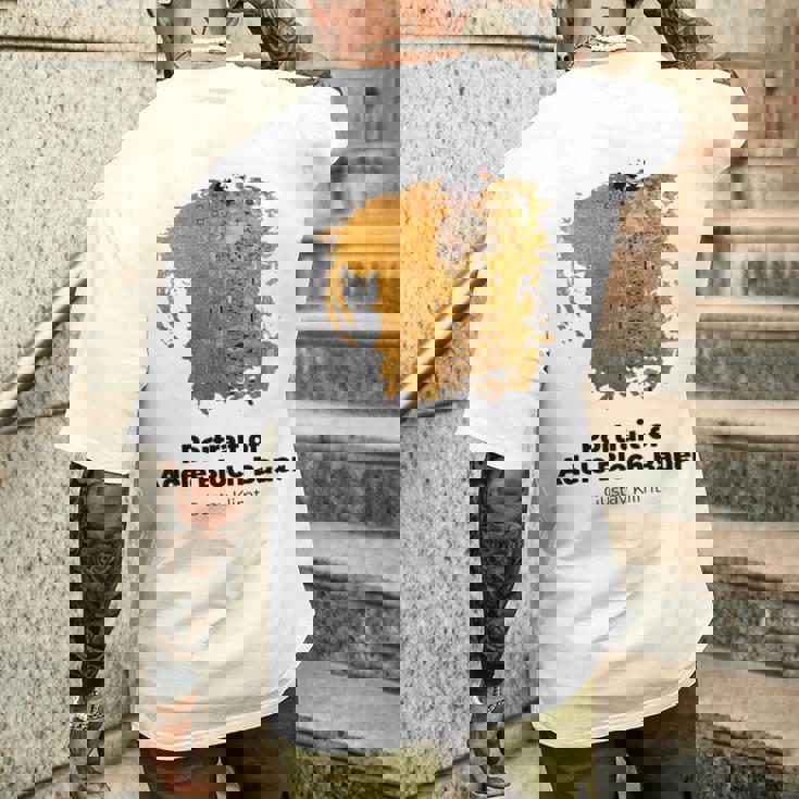 グスタフ・クリムト作 アデル・ブロッホバウアー・グランジの肖像 メンズTシャツ バックプリント 彼への贈り物