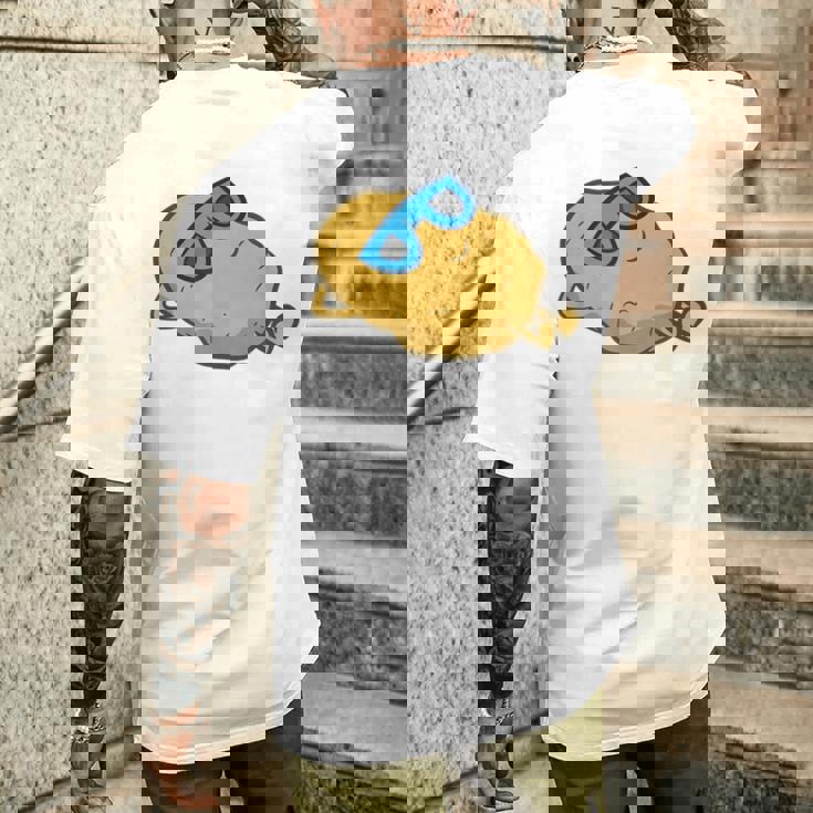 サングラスでかわいいポテチ リラックスポテチ メンズTシャツ バックプリント 彼への贈り物