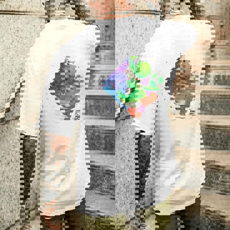 ザ・スーパーマリオギャラクシー・ムービーyoshi In Action メンズTシャツ バックプリント 彼への贈り物